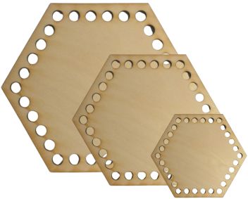 Drevený výrez hexagon