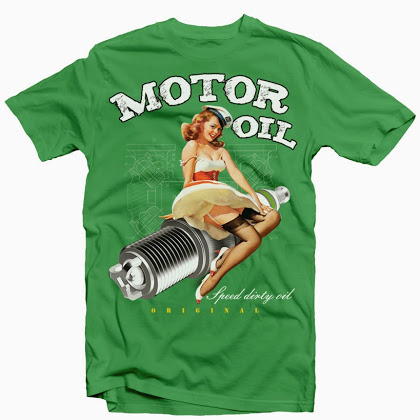 MOTOR OIL PUN UP GIRL